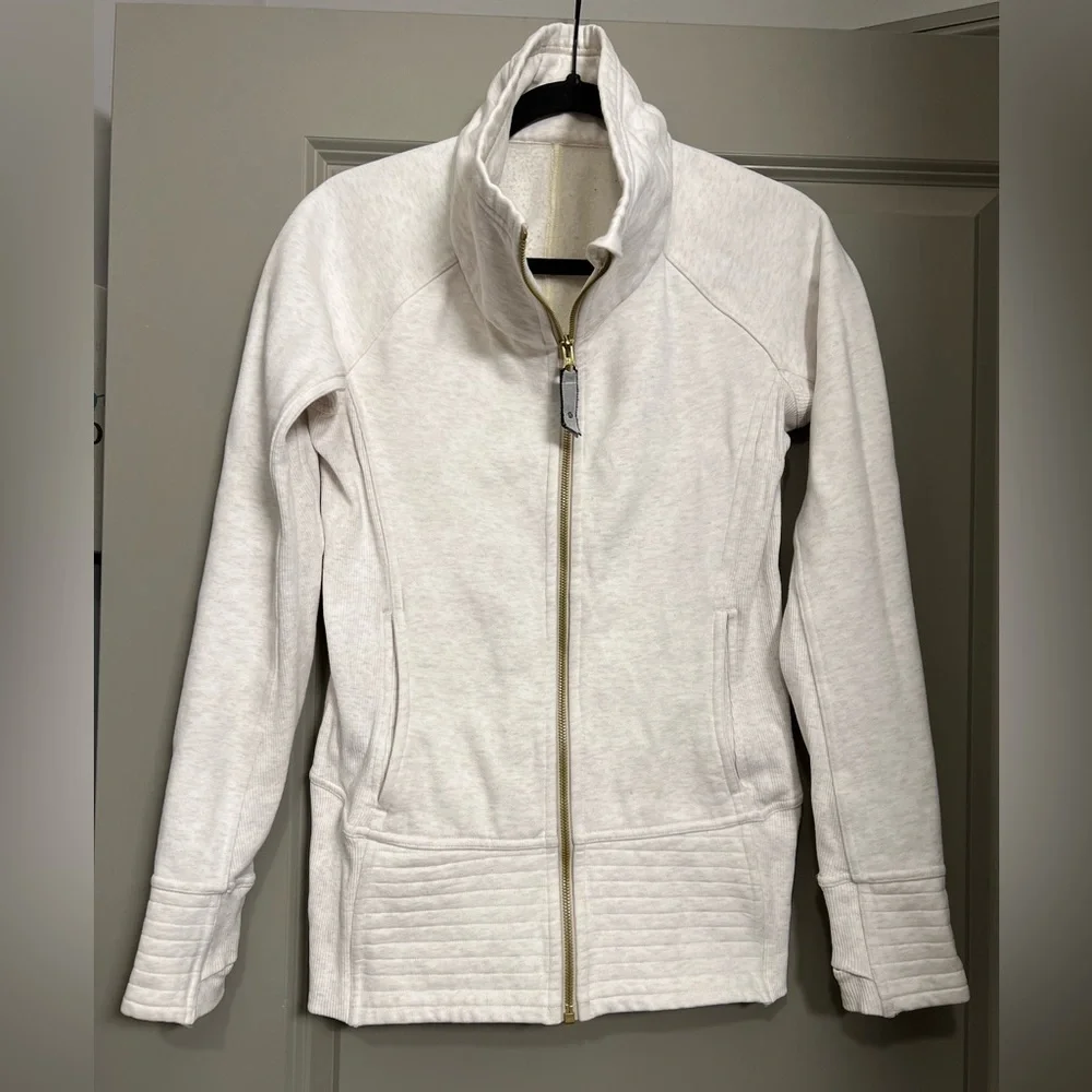 Lululemon Radiant Jacket Heathered Oatmeal - Size 6 - Picture 1 of 12